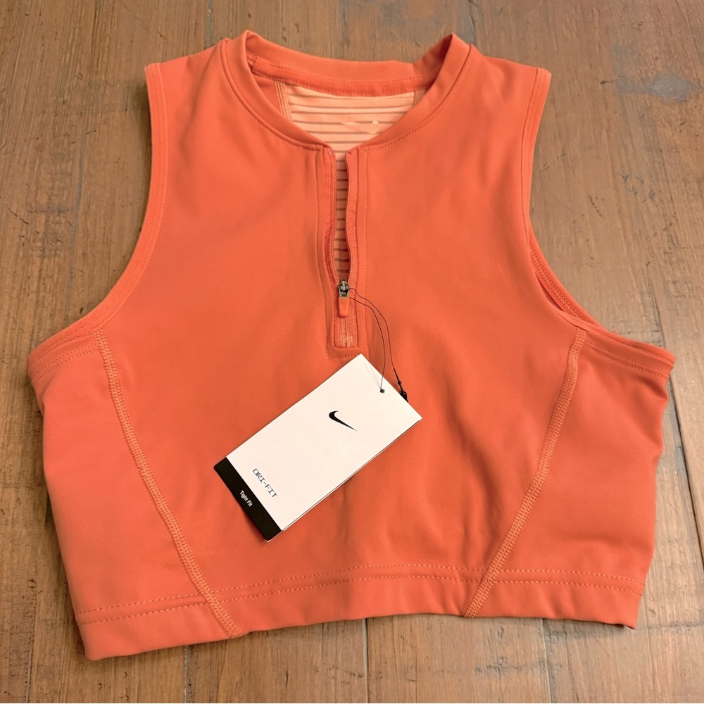 Nike Pro Dri-Fit Swoosh Tight Fit Top. Built in Bra. Size S. NWT